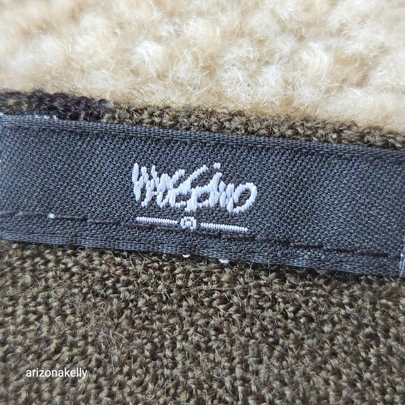 Mossimo Lightweight Wool Woven Scarf Olive Green Black Skulls - Picture 14 of 14